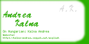 andrea kalna business card